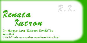 renata kutron business card